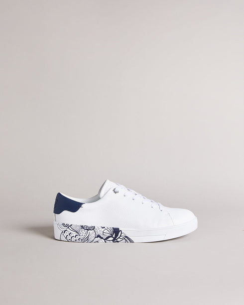 VEMMY-Sneakers-Stand out from the crowd with VEMMY. A durable leather upper is complemented by its retro-inspired swirl print sole. Don't mind if we do. Leather trainers Retro Swirl printed sole Lace up Contrast heel Rounded toe Magnolia eyelets Comes in Ted Baker branded packaging- Ted Baker Romania